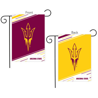 Briarwood Lane Arizona State University NCAA Double-Sided Garden Flag, maroon and yellow colors.