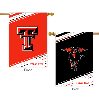 Texas Tech University NCAA Double-Sided House Flag, Briarwood Lane, red, black, and white college flag.
