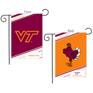 Briarwood Lane Virginia Tech University NCAA Double-Sided Garden Flag with VT logo and HokieBird design.