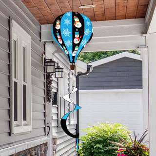 Snowmen Deluxe Hot Air Balloon Windsock Wind Twister