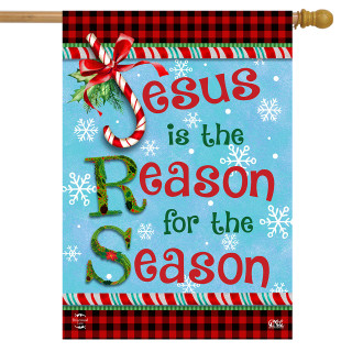 Reason For the Season Double Sided House Flag