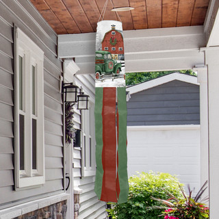 Briarwood Lane Christmas on the Farm Windsock Wind Twister with red and green color.