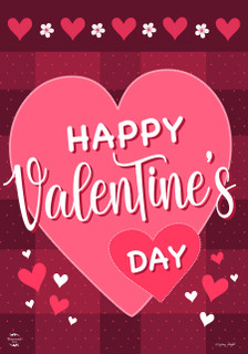 Happy Valentine's Day Double-Sided House Flag - Briarwood Lane