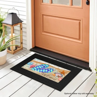 Briarwood Lane Day in the Sun Mini Mat with colorful beach design and welcome message.