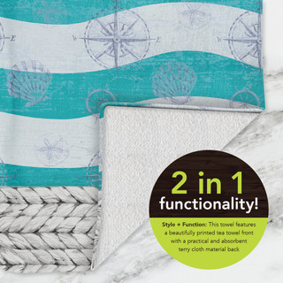 Briarwood Lane Welcome Anchor Hand Towel with nautical design and absorbent terry cloth back.