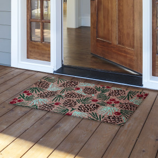 Pine Cones Coir Doormat 18 x 30