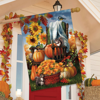 Fall Chair House Flag