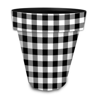 Black and White Buffalo Check Large Planter - Briarwood Lane