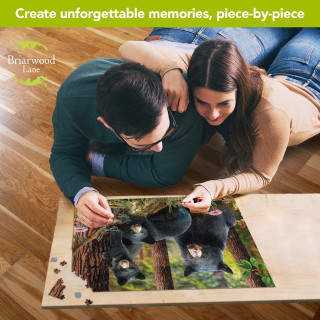 Black Bear Family 1000 Piece Jigsaw Puzzle - Briarwood Lane