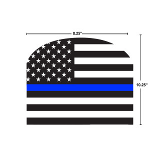 Honor Protect Serve Acrylic Art Sign, 8.25" x 10.25", blue line American flag design.