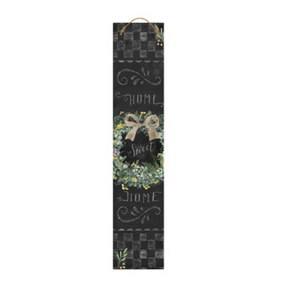 Welcome Wreaths Pine Reversible Porch Leaner with floral design and "HOME Sweet HOME" text.