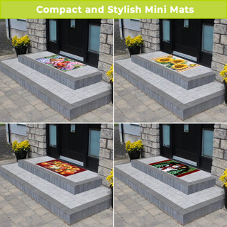 Seasonal Mini Mat Bundle B, set of 4 mini mats and tray, various colorful designs displayed.