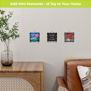 Colorful Hydrangeas Metal Mini Moment decorative wall art with vibrant flowers and small size.