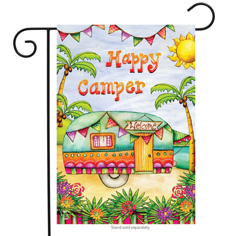 Tropical Camper Summer Garden Flag