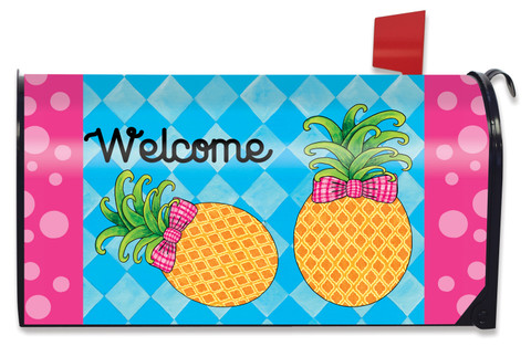 Pineapple Welcome Spring Mailbox Cover
