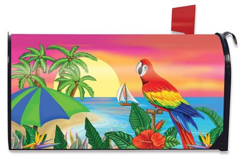 Paradise Parrot Summer Magnetic Mailbox Cover
