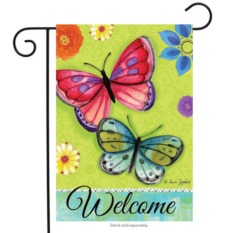 Spirited Butterflies Spring Garden Flag