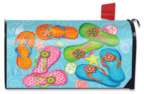 Summer Flip Flops Nautical Large / Oversized Mailbox Cover