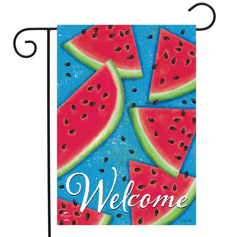 Watermelon Welcome Garden Flag