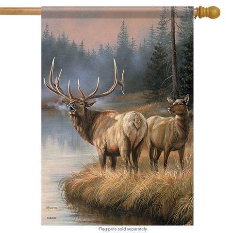 Elks Crossing Wildlife House Flag