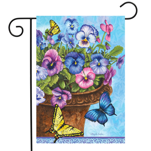 Pansies Spring Garden Flag