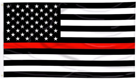 Thin Red Line Grommet Flag