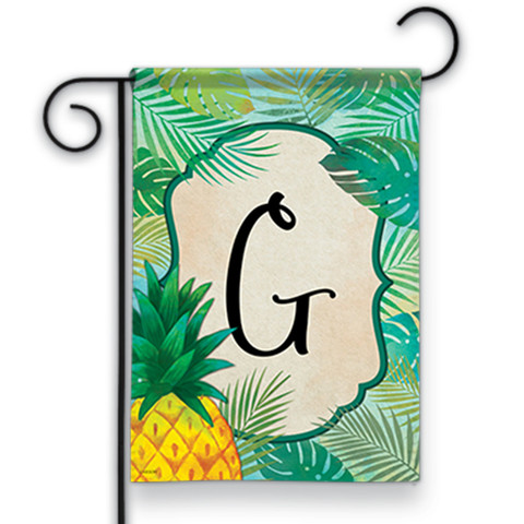 Palms Monogram G Garden Flag