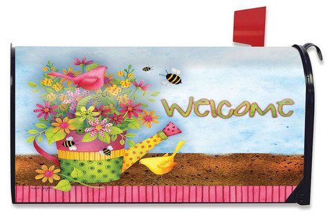 Floral Welcome Spring Large / Oversized Mailbox Cover