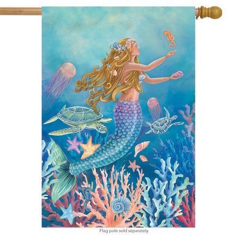 Mermaid Summer House Flag