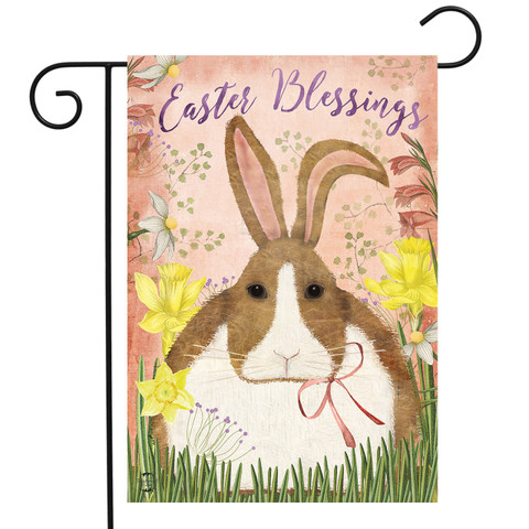 Easter Blessings Bunny Garden Flag