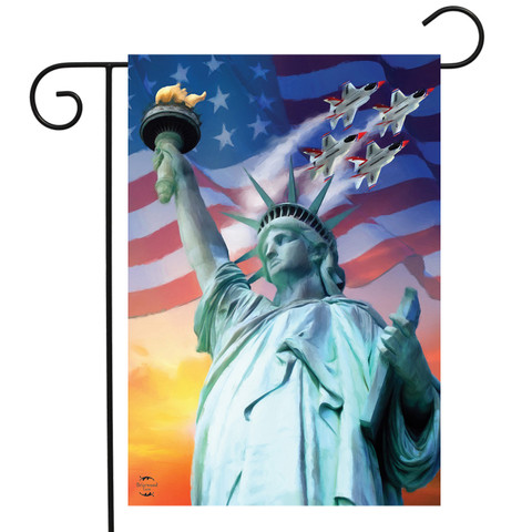 Briarwood Lane Liberty For All Garden Flag with patriotic American stars and stripes design.