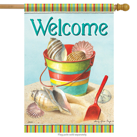 By the Sea Welcome House Flag