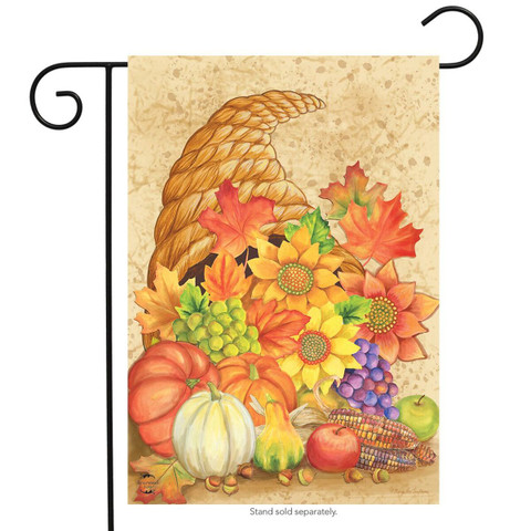 Fall Bounty Cornucopia Garden Flag