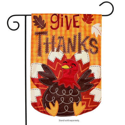 Turkey Applique Garden Flag