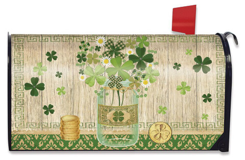 Lucky Clovers St. Patrick's Day Large /Oversized Mailbox Cover