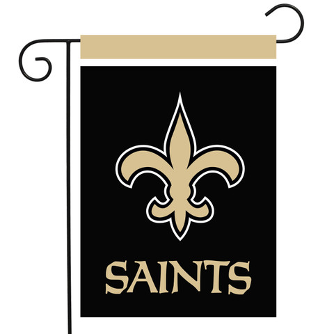 Briarwood Lane New Orleans Saints NFL licensed garden flag with gold fleur-de-lis and team name.