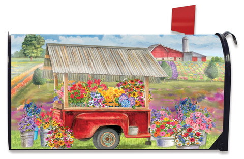 Spring Farm Floral Mailbox Cover