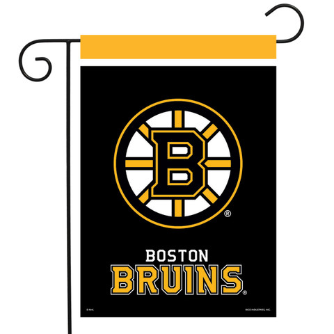 Briarwood Lane Boston Bruins NHL licensed garden flag with yellow and black design and logo.