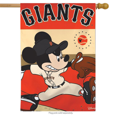 San Francisco Giants MLB Mickey Mouse Baseball House Flag