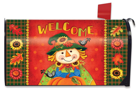 Harvest Scarecrow Fall Magnetic Mailbox Cover