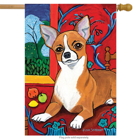 Muttisse Chihuahua Dog House Flag