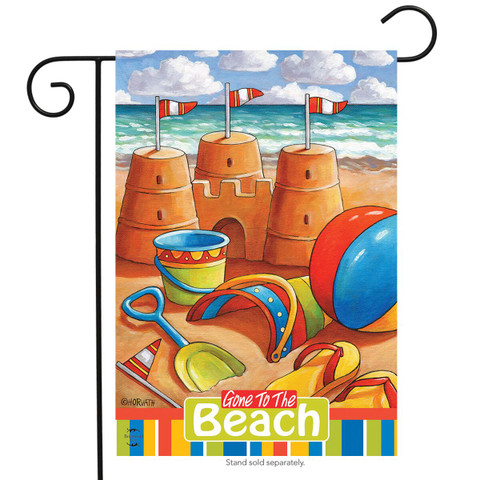 Gone to the Beach Summer Garden Flag