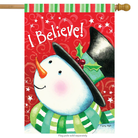 I Believe Christmas House Flag