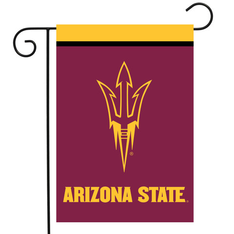 Briarwood Lane Arizona State Sun Devils NCAA Licensed small garden flag with maroon and gold design.