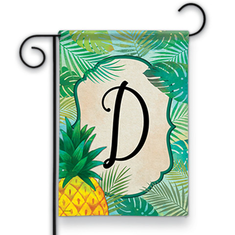 Palms Monogram D Garden Flag