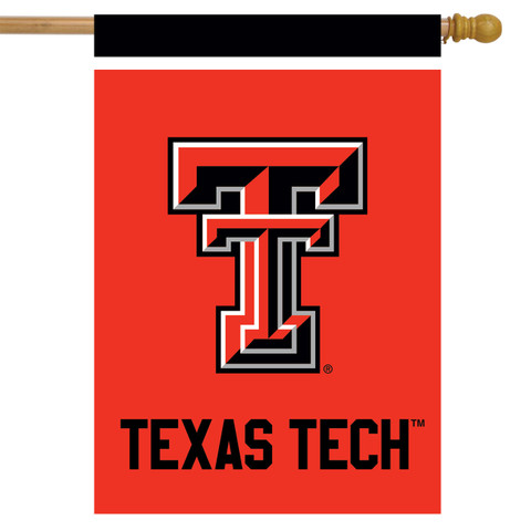 Briarwood Lane Texas Tech Red Raiders NCAA Licensed house flag with large TT logo and text.