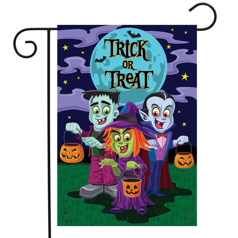 Trick or Treaters Halloween Garden Flag