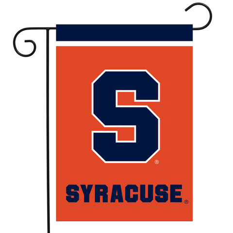 Syracuse Orange NCAA Licensed Garden Flag by Briarwood Lane, official team banner in vibrant orange color.