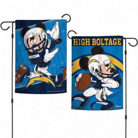 Los Angeles Chargers 2-Sided Mickey Mouse NFL Garden Flag