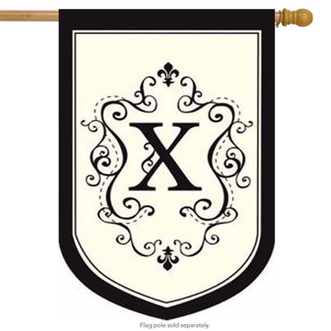 Monogram X Applique Estate Flag